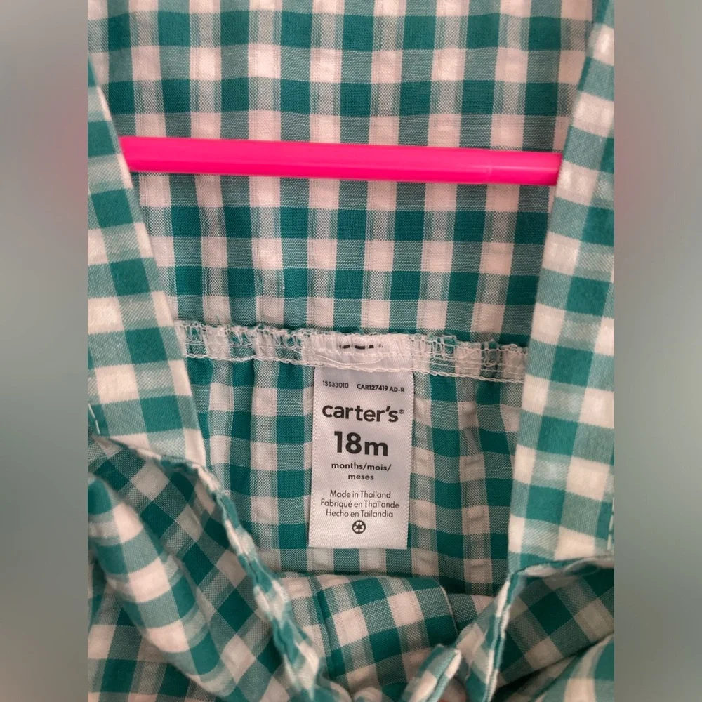 Carter's checkered Romper